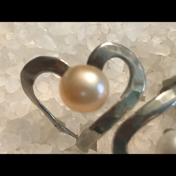 Vantel Pearls double the love heart ring peach - Picture 2 of 5